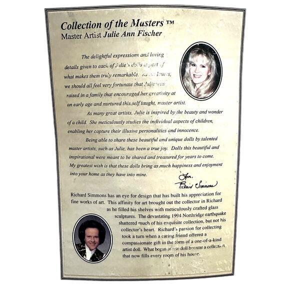 Collections of the Masters 823074 Richard Simmons Signed "Angel of My Heart"-New - Picture 3 of 8